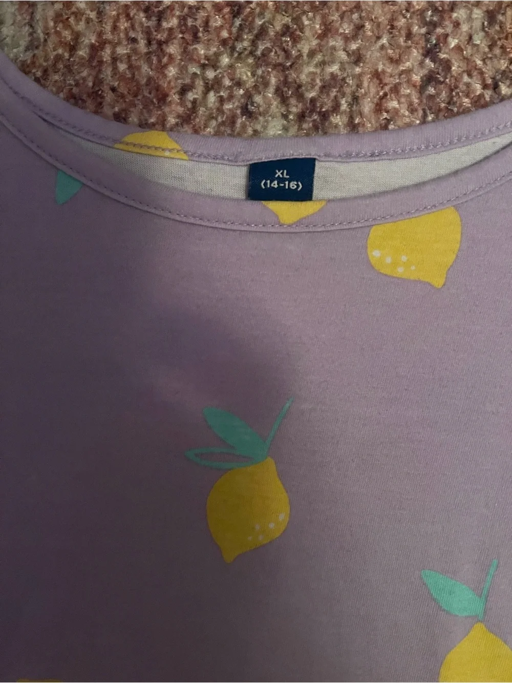 Old Navy Lavender Dress with Yellow Lemon Print